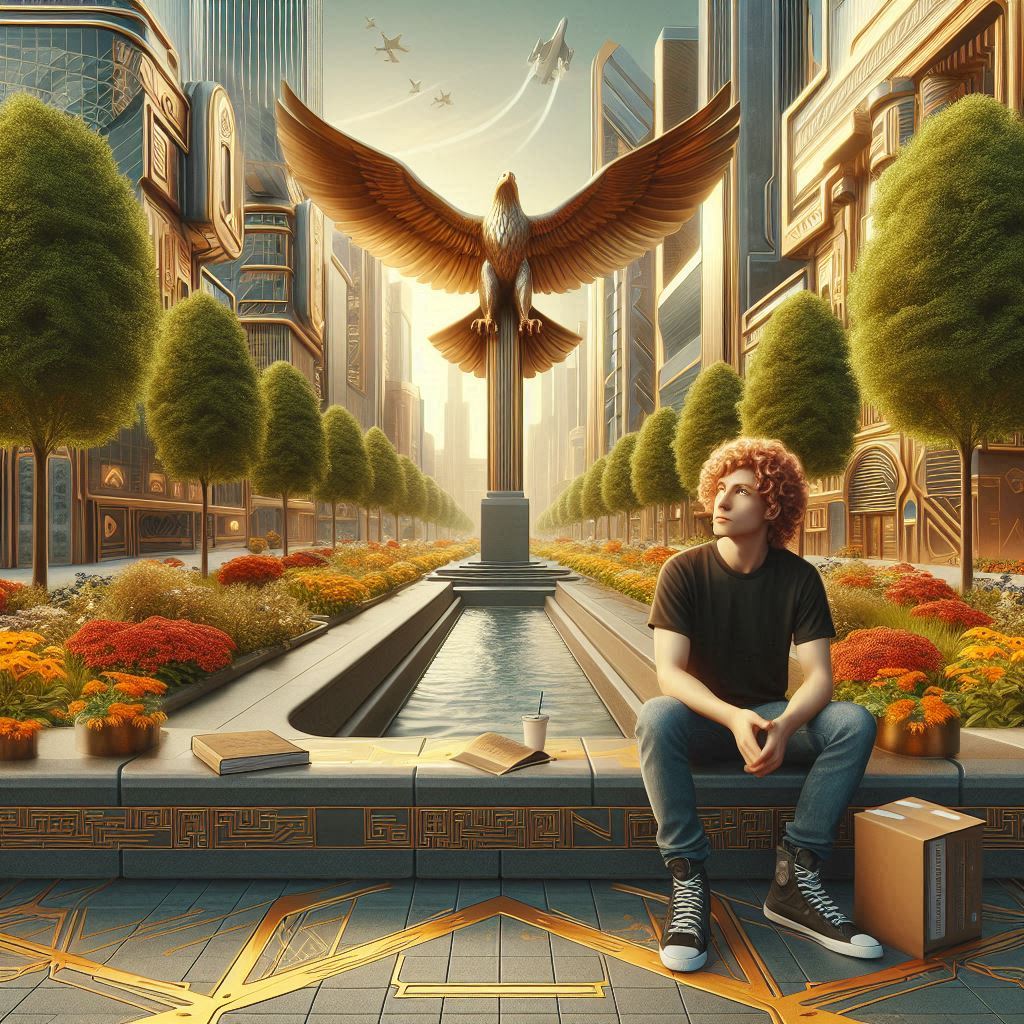 Leo en la plaza del águila. contenido audiovisual.